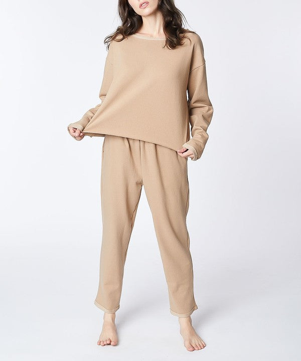 FABINA RECYCLED COTTON LOUNGEWEAR SET