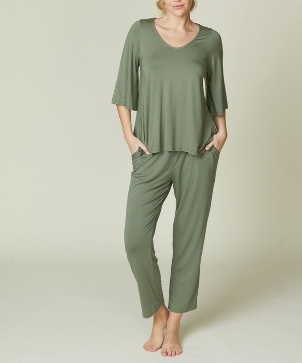 FABINA BAMBOO MODERN DRAPED TOP