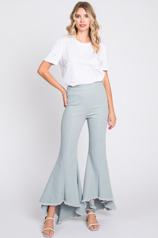 GeeGee Stretch Denim Pintuck Pleated Jeans