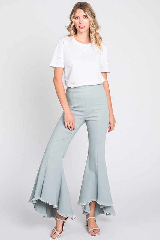 GeeGee Stretch Denim Pintuck Pleated Jeans