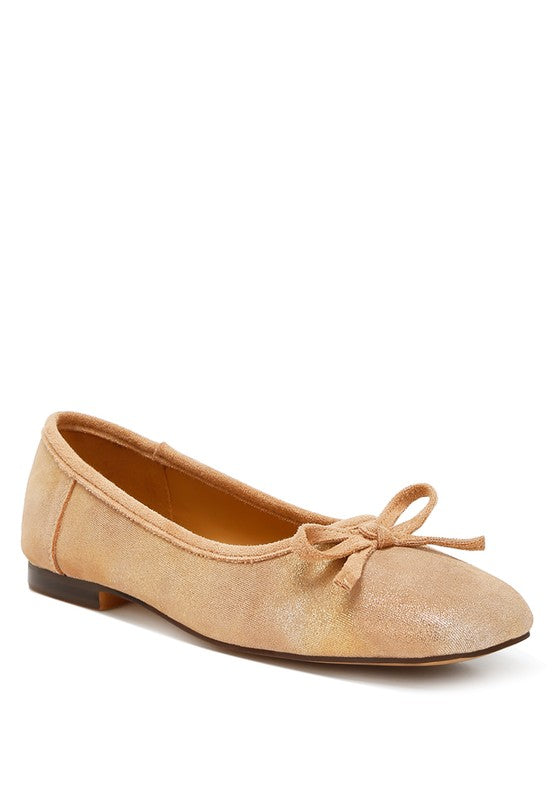 Rag & Co. Rubyrose Suede Bow Embellished Ballerinas