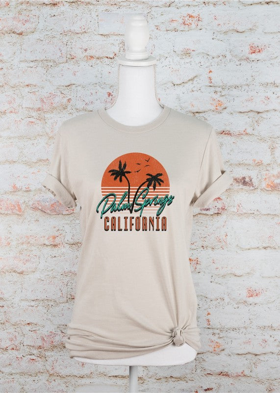 Palm Springs California Sunset Graphic Tee