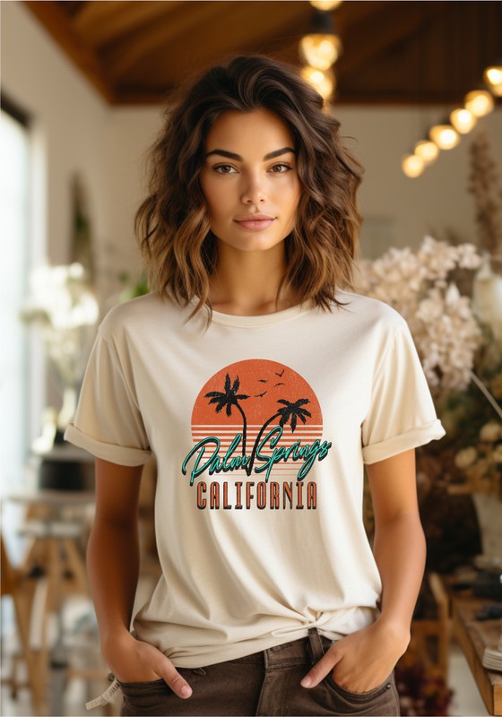 Palm Springs California Sunset Graphic Tee