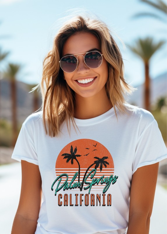 Palm Springs California Sunset Graphic Tee