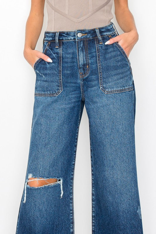 ARTEMIS VINTAGE ULTRA HIGH RISE RELAXED FLARE JEANS