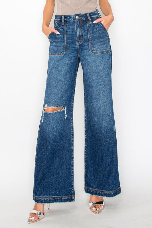 ARTEMIS VINTAGE ULTRA HIGH RISE RELAXED FLARE JEANS