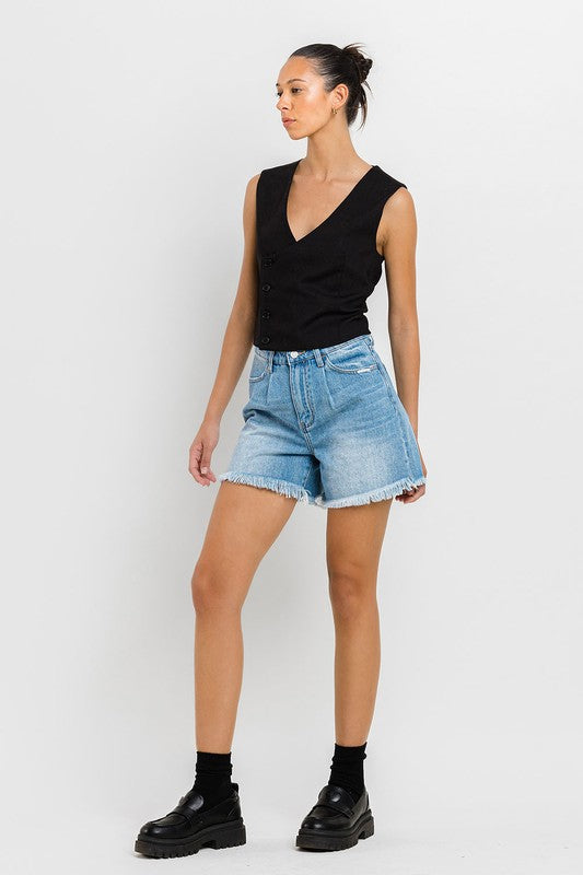 Super High Rise Pleats Shorts - Boho Soho