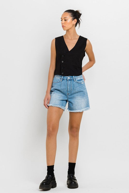 Super High Rise Pleats Shorts - Boho Soho