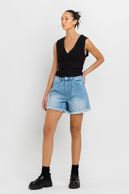 Super High Rise Pleats Shorts - Boho Soho