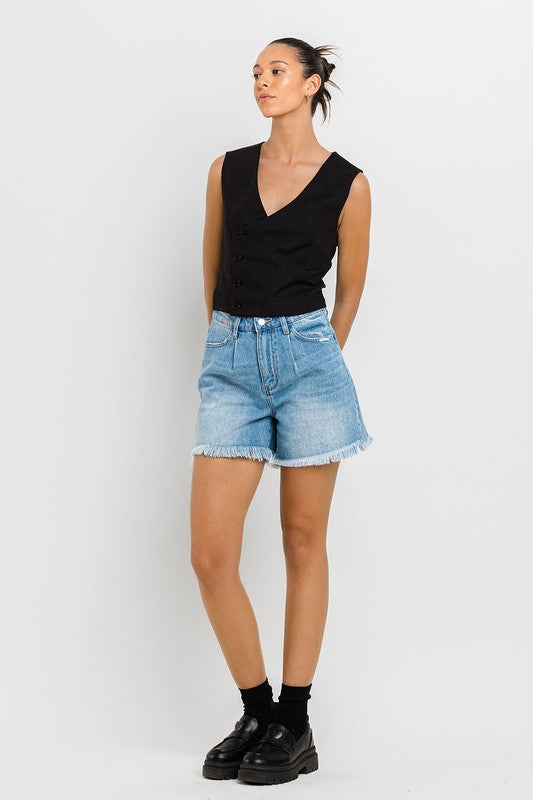 Super High Rise Pleats Shorts - Boho Soho