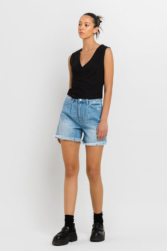 Super High Rise Pleats Shorts - Boho Soho