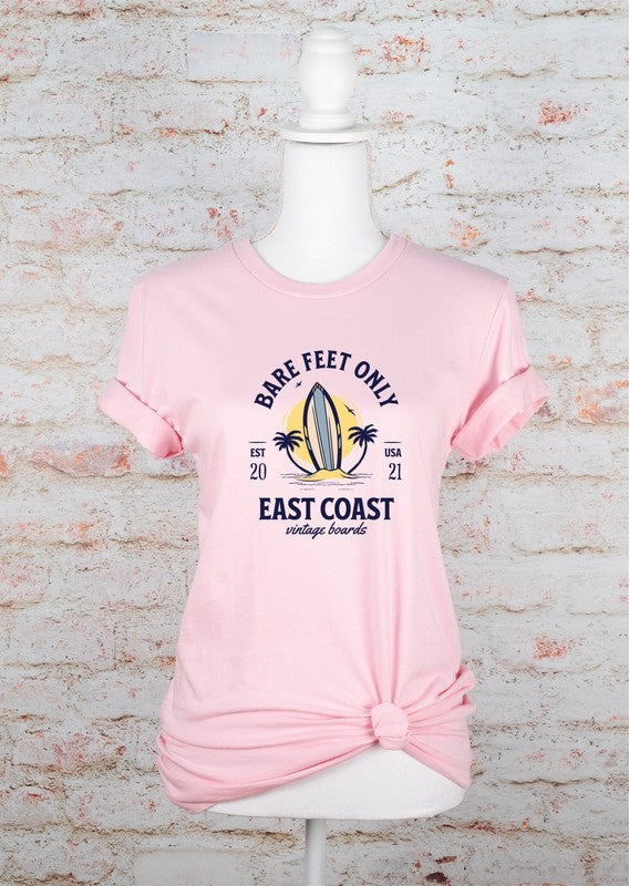 Bare Feet Only East Coast Vintage Boards Graphic Tee
