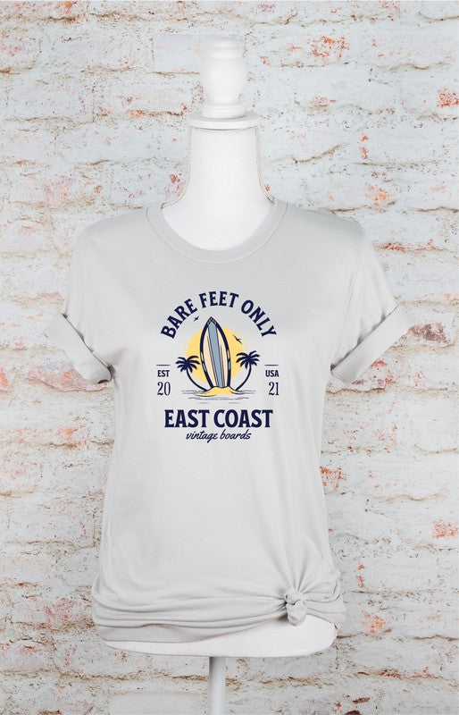 Bare Feet Only East Coast Vintage Boards Graphic Tee