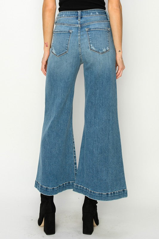 ARTEMIS VINTAGE HIGH RISE CROP PALAZZO JEANS