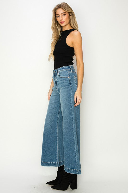 ARTEMIS VINTAGE HIGH RISE CROP PALAZZO JEANS