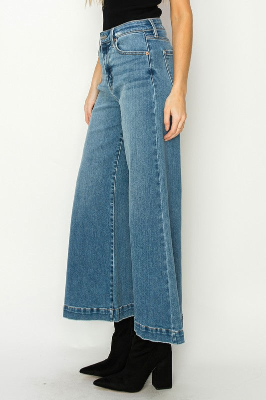 ARTEMIS VINTAGE HIGH RISE CROP PALAZZO JEANS