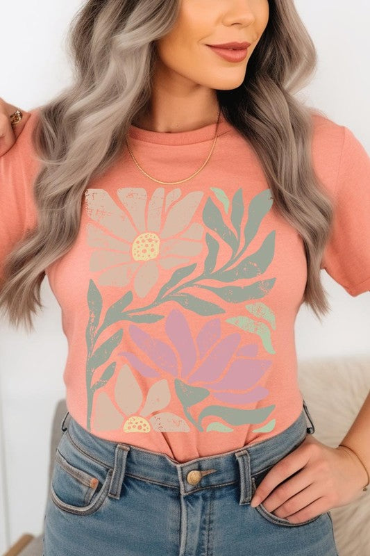 Botanical Daisy Floral Graphic Tee