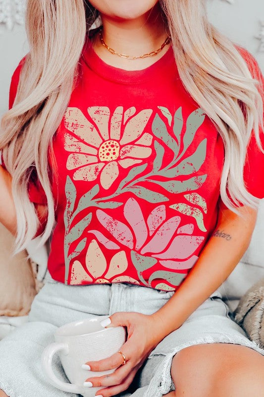 Botanical Daisy Floral Graphic Tee