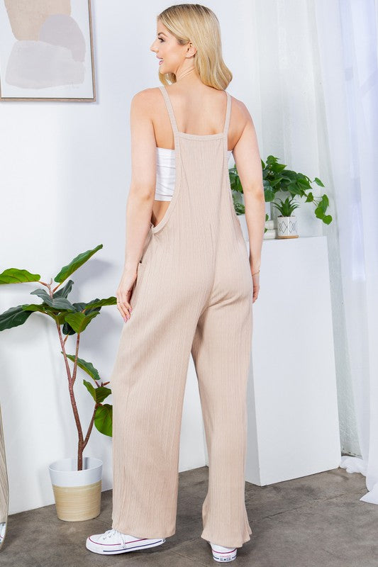 Orange Farm Clothing Wide Leg Premium Cotton Rib Overalls