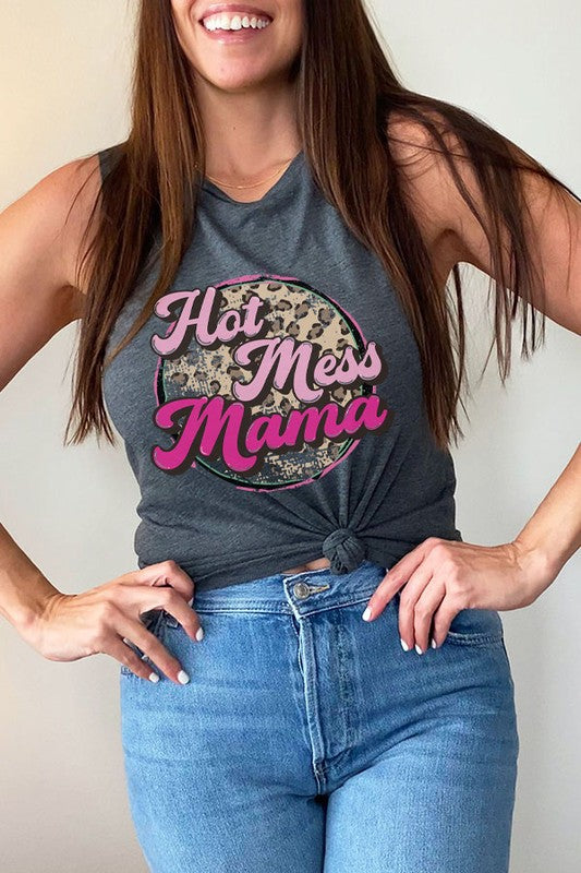 Hot Mess Mama Circle Tank Top