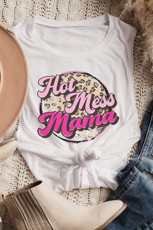 Hot Mess Mama Circle Tank Top