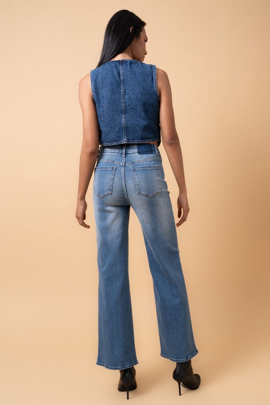 Denim Lab HIGH RISE RELAXED WIDE LEG