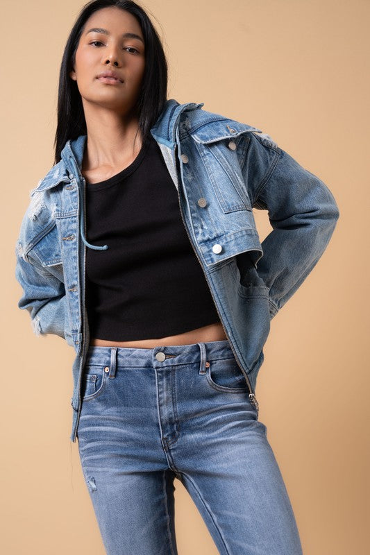 Denim Lab MID RISE CROP FLARE