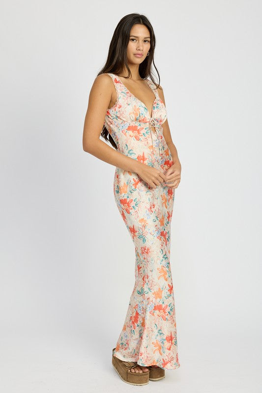 EMORY PARK WILLOW FLORAL MERMAID MAXI DRESS