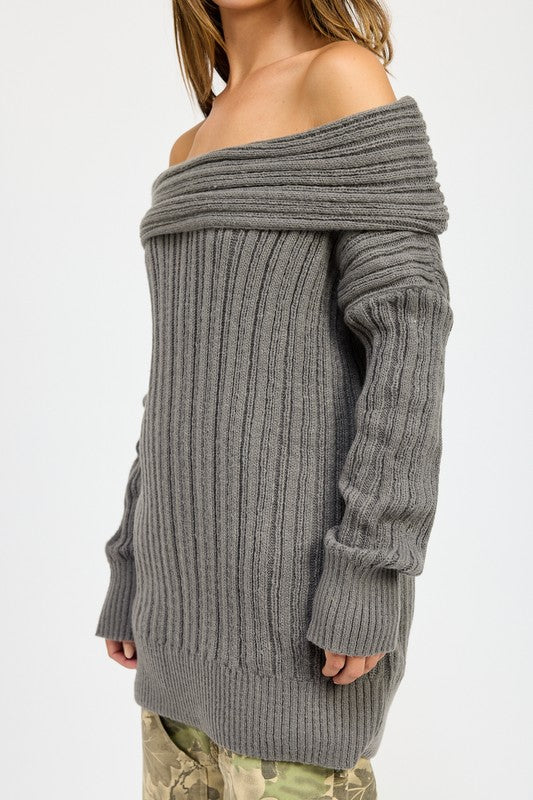 Emory Park Ryleigh OVERSIZED OFF SHOULDER SWEATER