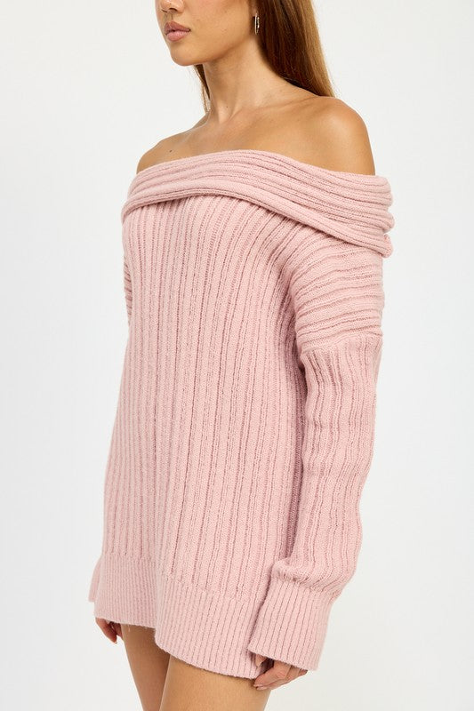 Emory Park Ryleigh OVERSIZED OFF SHOULDER SWEATER