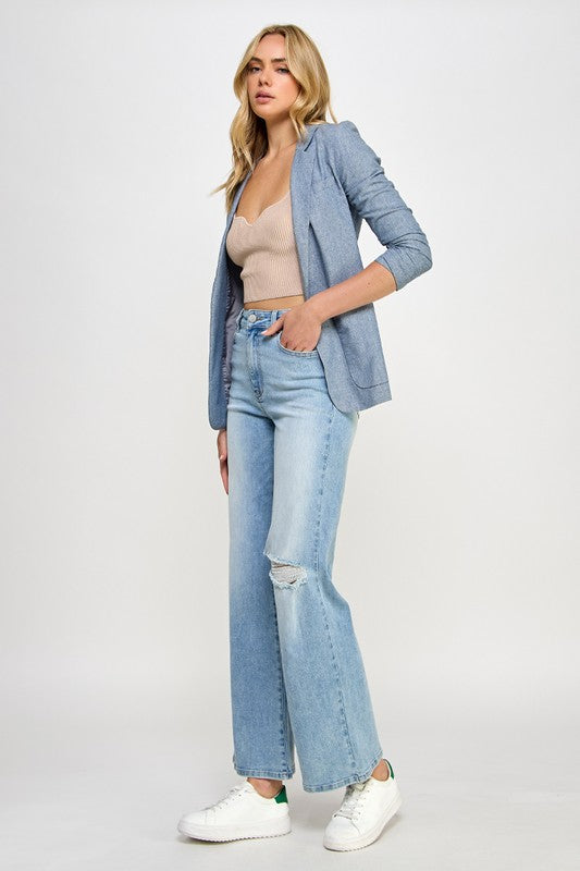 Denim Lab HIGH RISE RELAXED WIDE LEG