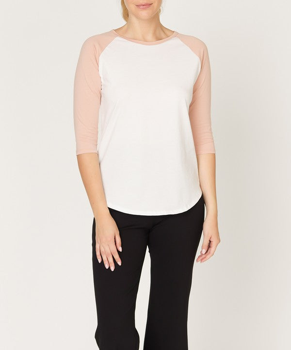 COTTON JERSEY RAGLAN TOP