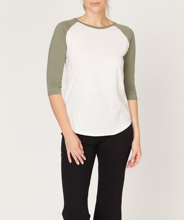 COTTON JERSEY RAGLAN TOP