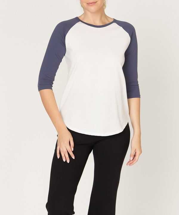 COTTON JERSEY RAGLAN TOP