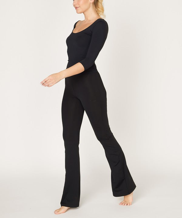 FABINA BAMBOO BLEND SLIM BELL YOGA PANTS