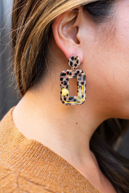 Margot Earrings In Cheetah