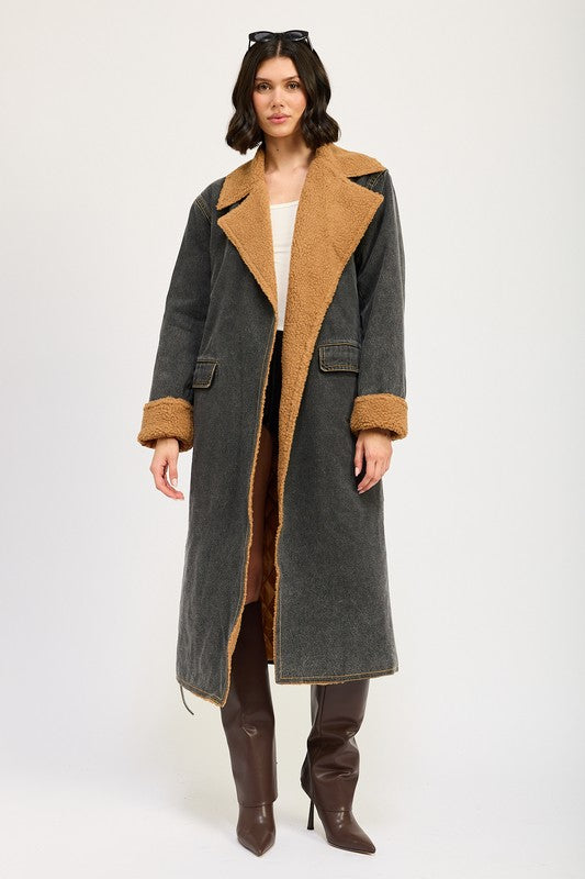 Emory Park DENIM MAXI COAT