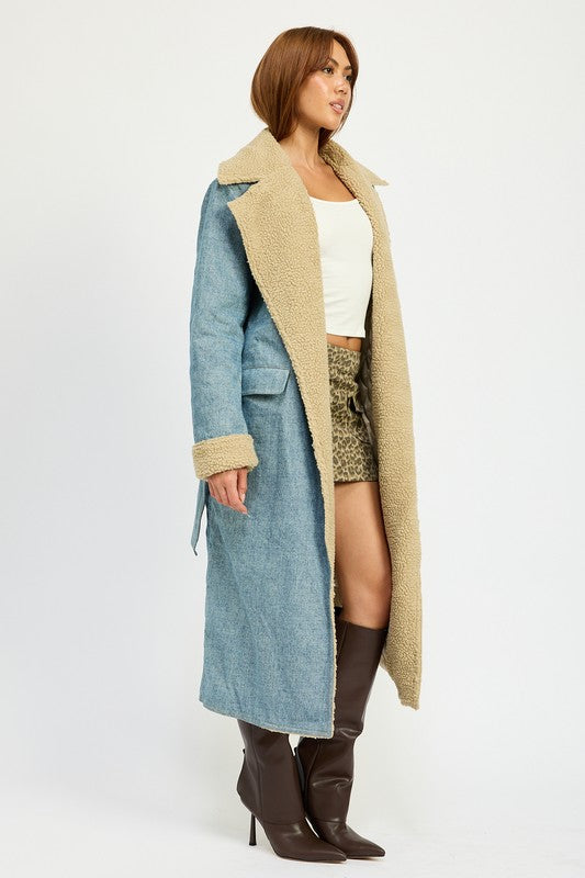 Emory Park DENIM MAXI COAT