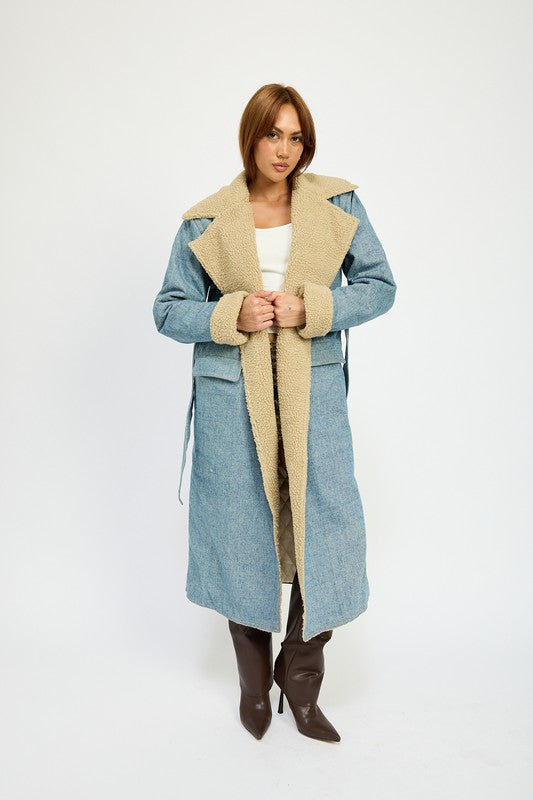 Emory Park DENIM MAXI COAT