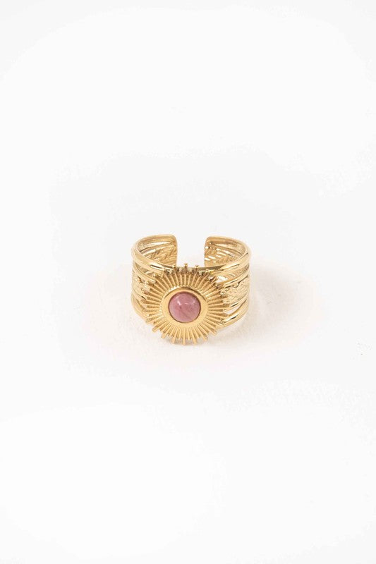 Celeste Starburst Adjustable Ring