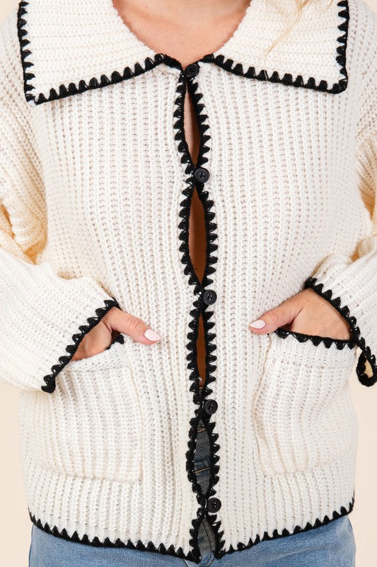 GeeGee Knit Sweater Cardigan