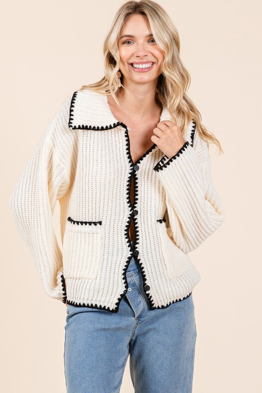 GeeGee Knit Sweater Cardigan