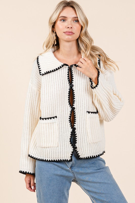 GeeGee Knit Sweater Cardigan