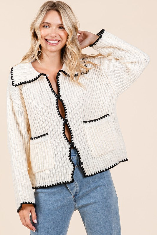 GeeGee Knit Sweater Cardigan