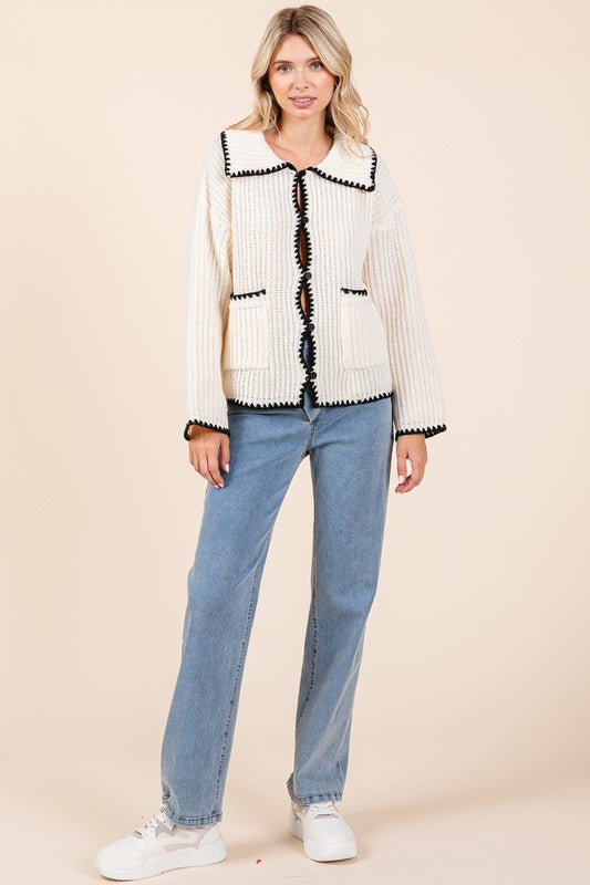 GeeGee Knit Sweater Cardigan