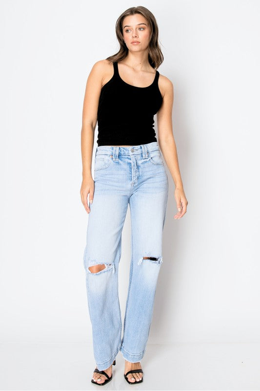 ARTEMIS VINTAGE TUMMY CONTROL HIGH RISE MODERN WIDE JEANS