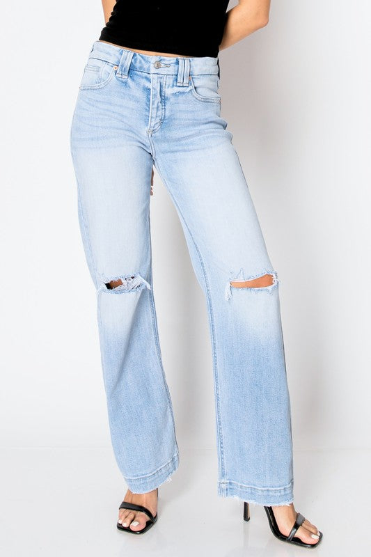 ARTEMIS VINTAGE TUMMY CONTROL HIGH RISE MODERN WIDE JEANS