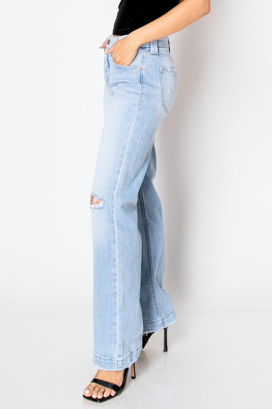 ARTEMIS VINTAGE TUMMY CONTROL HIGH RISE MODERN WIDE JEANS