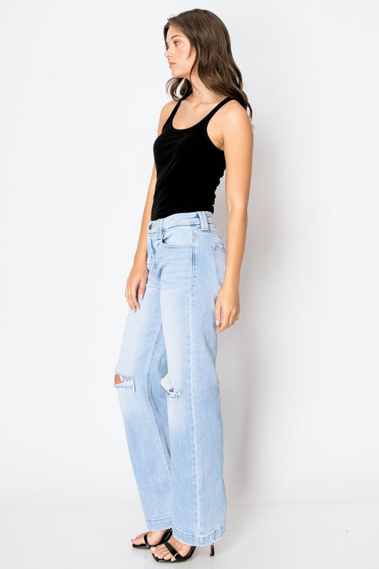 ARTEMIS VINTAGE TUMMY CONTROL HIGH RISE MODERN WIDE JEANS