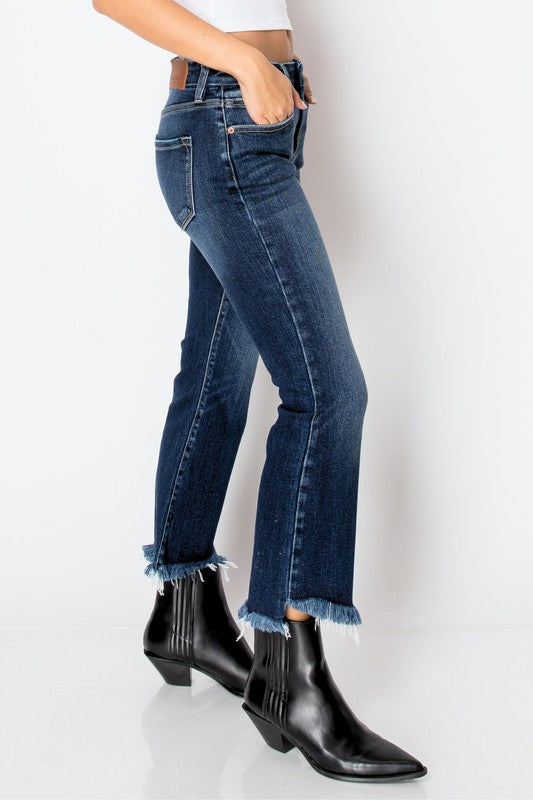 ARTEMIS VINTAGE CORSET HIGH RISE CROP FLARE JEANS